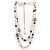 Collana multicolore a catena extra lunga Chanel 11P con hardware dorato Rosa D'oro Porpora Verde chiaro