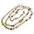 Collana multicolore a catena extra lunga Chanel 11P con hardware dorato Rosa D'oro Porpora Verde chiaro - vista 3