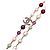 Collana multicolore a catena extra lunga Chanel 11P con hardware dorato Rosa D'oro Porpora Verde chiaro - vista 7