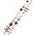 Collana multicolore a catena extra lunga Chanel 11P con hardware dorato Rosa D'oro Porpora Verde chiaro - vista 8