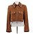 Khaite Wildlederjacke in Braun mit Silberdetails