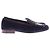 Stubbs & Wootton Mocassini in velluto blu marino sole e luna Blu navy - vista 2