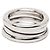 Bulgari Anello Bzero1 a due bande in oro bianco 18K per donne Bvlgari