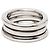 Bulgari Anello Bzero1 a due bande in oro bianco 18K per donne Bvlgari - vista 3