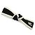 Accessorio per capelli con fiocco in seta Coco Mark di Chanel Nero Bianco