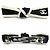 Accessorio per capelli con fiocco in seta Coco Mark di Chanel Nero Bianco - vista 3