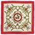 Foulard in seta Hermès Carré 90 DEO JUVANTE MONACO Bianco Rosso D'oro