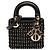 Dior Nero Micro Satin Cristallo Decorato Lady Dior