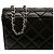 Wallet On Chain Cartera Chanel negra de piel patentada acolchada con cadena CC Negro - vista 8