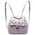 Mochila com aba Ground Control em couro de bezerro iridescente acolchoado rosa da Chanel
