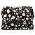 Chanel Nero CC Tweed Schizzi di Vernice Flap
