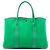 Hermès Garden Party 36 em Toile Verde e Negonda