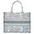 Borsa Tote Dior Book Medium mai usata Christian Dior Bianco Blu chiaro - vista 3