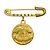 Timeless Spilla con motivo di spilla di sicurezza Coco Mark di Chanel D'oro