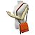 Borsa a tracolla a catena Valextra Spritzer Small Arancione - vista 10