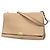 Bolso de hombro de cuero con cadena Burberry Beige