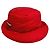 Chapéu bucket de metal Triângulo 1HC248 da Prada Vermelho - vista 4
