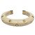 Aurelie Bidermann Clouté Caftan Bangle in Ivory Resin & 18K Gold White