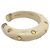 Aurelie Bidermann Clouté Caftan Bangle in Ivory Resin & 18K Gold White - view 2