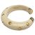 Aurelie Bidermann Clouté Caftan Bangle in Ivory Resin & 18K Gold White - view 4