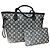 Louis Vuitton Neverfull MM Jaquard Denim Monogram  FullSet Anthrazitgrau