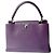 LOUIS VUITTON BORSA LV CAPUCINES PELLE TAURILLON CLEMENCE VIOLA ECCELLENTE CONDIZIONE MM Porpora