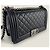 Chanel Boy medio vintage in pelle di agnello nera Nero - vista 7