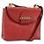 Borsa a Spalla Gancini in Pelle Rossa e Oro Auth 159844 di Salvatore Ferragamo Rosso D'oro