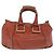 Chloé Borsa a mano in pelle Chloe Etel 2 in 1 marrone oro Auth hk3381 D'oro - vista 3