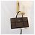 Burberry Bolsa de mão de couro marrom com detalhes em prata Auth ep13146 - vista 24