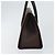 Burberry Bolsa de mão de couro marrom com detalhes em prata Auth ep13146 - vista 4