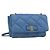 Borsa a Spalla Salvatore Ferragamo Vala in Pelle Blu Oro Auth 169096V D'oro