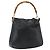 Borsa a Mano in Pelle Gucci Bamboo Nera Oro 001 1014 1638 Auth ep13124 Nero D'oro