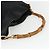 Borsa a Mano in Pelle Gucci Bamboo Nera Oro 001 1014 1638 Auth ep13124 Nero D'oro - vista 7