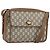 Borsa a Spalla GUCCI GG Plus Supreme PVC Beige Oro Auth 170322 D'oro
