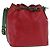 Noe LOUIS VUITTON Epi Petit Noé Schultertasche Bicolor Grün Rot LV Auth ka2062