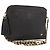 BALLY Borsa a Spalla con Catena Pelle Nera Oro Auth 171355 Nero D'oro