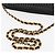 BALLY Borsa a Spalla con Catena Pelle Nera Oro Auth 171355 Nero D'oro - vista 7