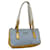 PRADA Tote Bag Nylon Hellblau Silber Auth 170632