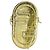 FENDI Orlock Borsa a Spalla per Smartphone in Pelle Dorata Auth SW2114SAM D'oro