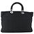 Christian Dior Borsa Lady Dior in nylon nero e argento Auth ep13131 - vista 3