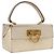 Borsa a mano Gancini in pelle Salvatore Ferragamo oro Auth BA10111 D'oro
