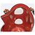 Borsa a mano Salvatore Ferragamo in pelle rossa argento Auth 149839 Rosso - vista 22