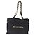 CHANEL COCO Borsa Tote a Catena Nylon Nero Oro CC Auth 165069 D'oro - vista 2