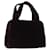 PRADA Borsa a Mano Velluto Viola Argento Auth bs33182 Porpora