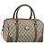 Gucci Borsa Boston GG Plus Supreme in PVC beige e oro Auth 166725 D'oro