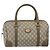 Gucci Borsa Boston GG Plus Supreme in PVC beige e oro Auth 166725 D'oro - vista 13