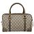 Gucci Borsa Boston GG Plus Supreme in PVC beige e oro Auth 166725 D'oro - vista 2