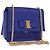 Borsa a Spalla Vala Chain in Pelle Blu Oro Auth 163452 di Salvatore Ferragamo D'oro