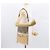 Chloé Bolsa de ombro dupla clutch Chloe Roy em couro cinza prata autêntica 165505 Marrom - vista 26